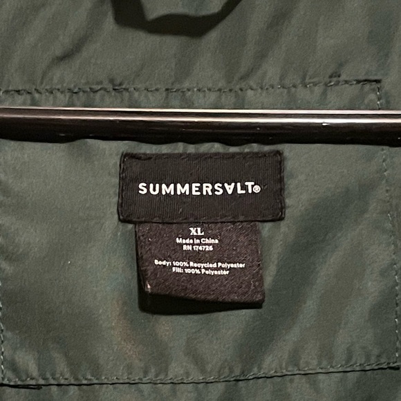 Summersalt Colorblock Eco Puffer Coat Size XL Olive and Eden - Picture 8 of 11